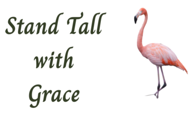 Stand Tall with Grace and a picture of a Flamingo